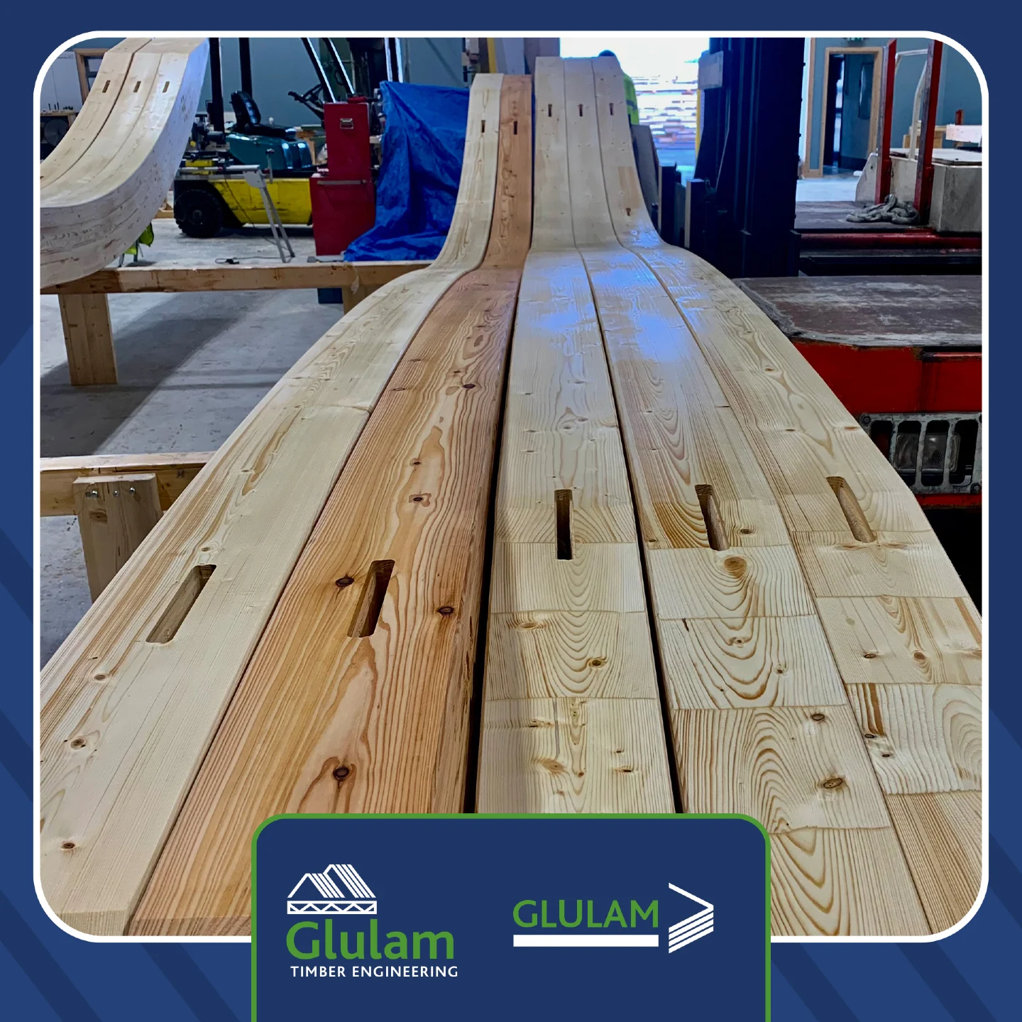 Glulam beams laid next to each other